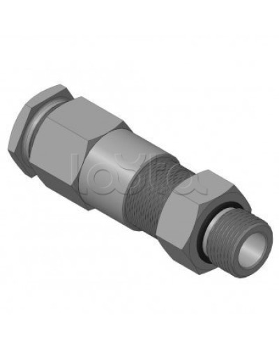 Кабельный ввод для бронированного кабеля с двойным уплотнением резьбой G1/2, внешним диаметром кабеля D=14-18 мм и проходным диаметром кабеля d=8-12 мм Спектрон КВБ-18/12-2У-М-G1/2 в Белгороде Аксессуары для кабель-канала Pintop.ru