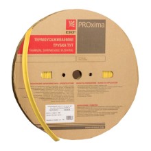 Термоусаживаемая трубка ТУТ нг 10/5 желтая рулон EKF PROxima (tut-10-y)