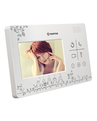 Монитор цветного видеодомофона с кнопочным управлением Tantos LILU LE Совы в Белгороде Вызывные видеопанели малоабонентные Pintop.ru