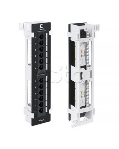Патч-панель настенная, 12 портов RJ-45 Cabeus (PL-12-CAT.6-WL-DUAL IDC) в Белгороде Патч панель Pintop.ru