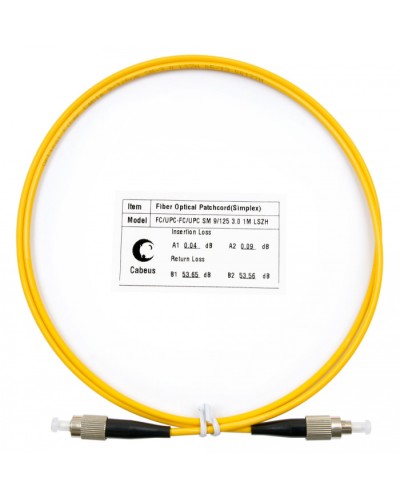 Шнур оптический simplex FC-FC 9/125 SM 1,5 м LSZH Cabeus FOP(s)-9-FC-FC-1,5M в Белгороде Патч-корды оптические Pintop.ru