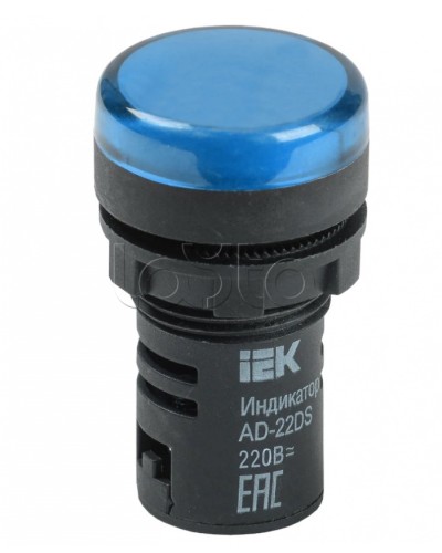 Лампа AD22DS(LED) матрица d=22мм синий 230В IEK BLS10-ADDS-230-K07 в Белгороде Источники света(Лампы) Pintop.ru