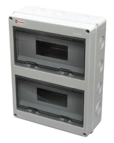 Шкаф настенный, 24 модулей, IP65 Экопласт 46424 в Белгороде Боксы для автоматов Pintop.ru