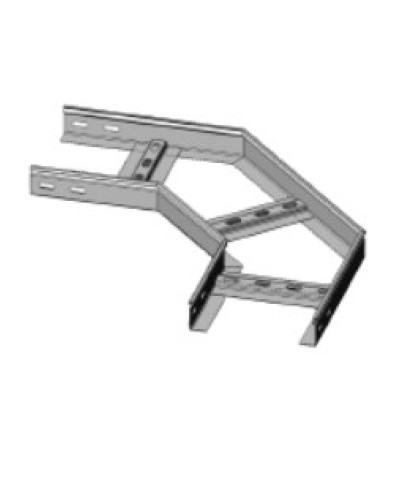 Угол горизонтальный 90° 100х50 (1,2) для лестничного лотка ПожТехКабель (650-500) в Белгороде Кабельные лотки Pintop.ru