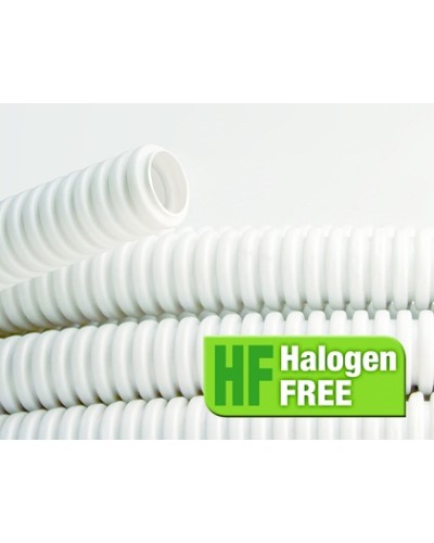 Труба ПЛЛ гибкая гофр. не содержит галогенов д.32мм, ПВ-0, с протяжкой,25м, цвет белый DKC 81832 в Белгороде Труба гофрированная Pintop.ru