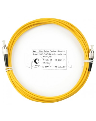 Шнур оптический simplex FC-FC 9/125 sm 5м LSZH Cabeus FOP(s)-9-FC-FC-5m в Белгороде Патч-корды оптические Pintop.ru