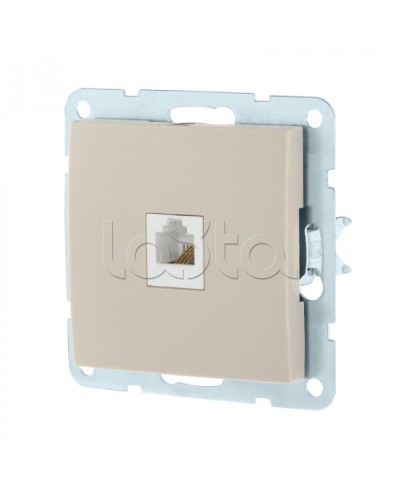Розетка компьютерная RJ-45 кат. 5е с накладкой (бежевый) LK60 Экопласт (866101-1) в Белгороде Розетки компьютерные и телефонные Pintop.ru