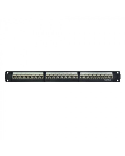 Патч-панель модульная 19, 1U, CAT6A, 24 порта RJ45, экранированная DKC RN6APPF24 в Белгороде Патч панель Pintop.ru