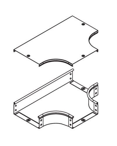 Крышка DPT на ответвитель Т-образный горизонтальный осн. 100 DKC 38042 в Белгороде Аксессуары для лотков Pintop.ru