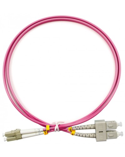 Шнур оптический duplex LC-SC 50/125 mm OM4 1м LSZH Cabeus FOP-50-OM4-LC-SC-1m в Белгороде Патч-корды оптические Pintop.ru