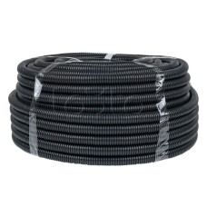 Труба гофр. негорючая безгалогеновая FRHF с протяжкой d25 мм (75 м) черная EKF-Plast (FRHF-25)