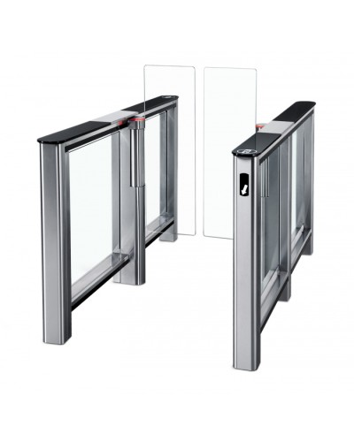 Турникет PERCo-ST-01 (с крышками из закаленного стекла с центральной вставкой из нерж. сталь со створками 575) в Белгороде Турникеты Pintop.ru