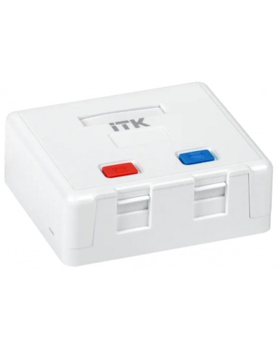 Корпус настенной розетки для 2 мод. Keystone Jack ITK (CS2-022) в Белгороде Коннекторы Pintop.ru