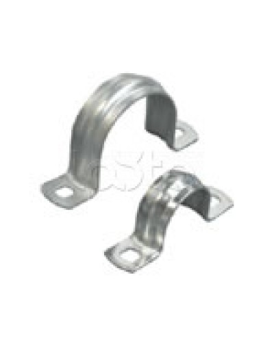 Скоба оцинкованная с двумя отверстиями для трубы D32мм, м.о.8,5-6,0мм (1уп=50шт) Экопласт (43632P-50) в Белгороде Держатели, клипсы, скобы Pintop.ru