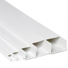 Кабель-канал 25x16x2000, двойной замок, белый (ПожТехКабель)