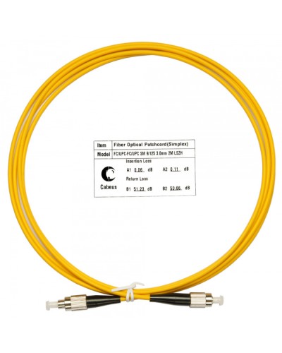 Шнур оптический simplex FC-FC 9/125 SM 2 м LSZH Cabeus FOP(s)-9-FC-FC-2M в Белгороде Патч-корды оптические Pintop.ru