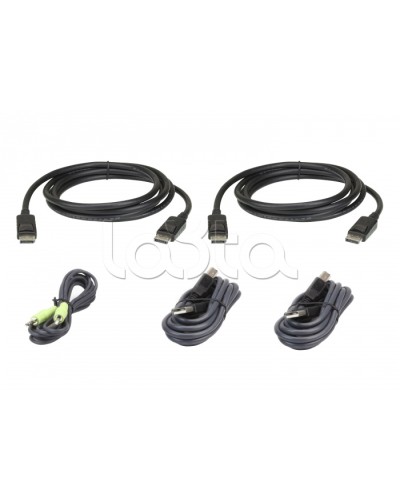 Комплект кабелей USB, DisplayPort, Dual Display для защищенного KVM-переключателя (3м) ATEN 2L-7D03UDPX5 в Белгороде Видеоусилители, Модуляторы, Делители Pintop.ru