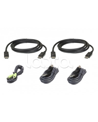 Комплект кабелей USB, DisplayPort, Dual Display для защищенного KVM-переключателя (1.8м) ATEN 2L-7D02UDPX5 в Белгороде Видеоусилители, Модуляторы, Делители Pintop.ru