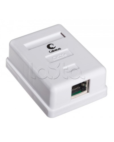 Розетка компьютерная RJ-45(8P8C), категория 5e, экранированная, одинарная, внешняя, Dual IDC(110&Krone type) Cabeus WS-8P8C-Cat.5e-SH-1 в Белгороде Розетки компьютерные и телефонные Pintop.ru