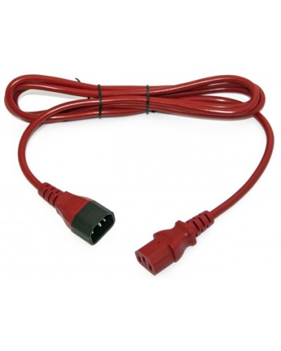 Кабель питания монитор-компьютер Hyperline PWC-IEC13-IEC14-3.0-RD в Белгороде Патч-корды и пигтейлы Pintop.ru