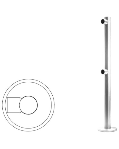 Стойка ограждения односторонняя (антик серебро) Oxgard в Белгороде Ограждения Pintop.ru