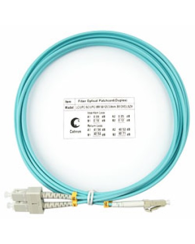 Шнур оптический duplex LC-SC 50/125 MM OM3 3 м LSZH Cabeus FOP-50-LC-SC-3M в Белгороде Патч-корды оптические Pintop.ru