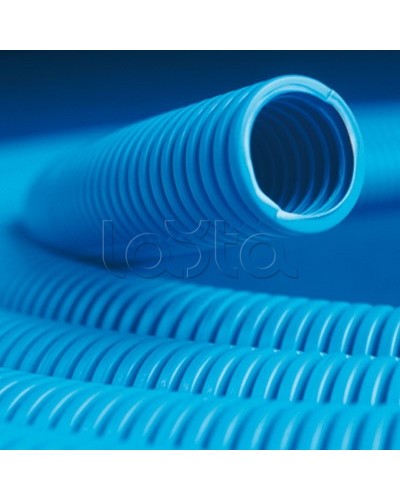 Труба ППЛ гибкая гофр. д.32мм, лёгкая без протяжки, 25м, цвет синий DKC 10932 в Белгороде Труба гофрированная Pintop.ru