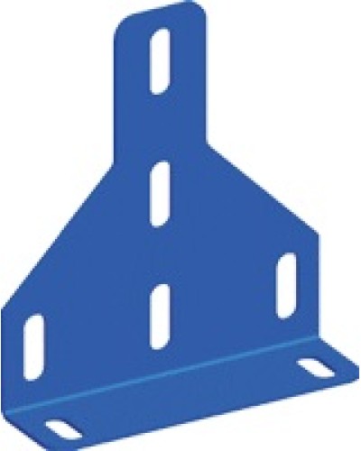 Скоба фиксирующая для стального лестничного лотка, серая LANMASTER LAN-LTS-BTF-GY в Белгороде Аксессуары для лотков Pintop.ru