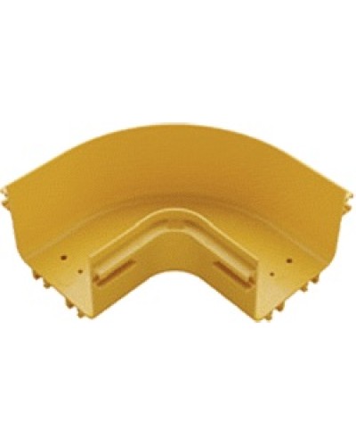 Поворот 90° оптического лотка горизонтальный 360 мм, желтый LANMASTER LAN-OT360-HC90 в Белгороде Аксессуары для кабель-канала Pintop.ru