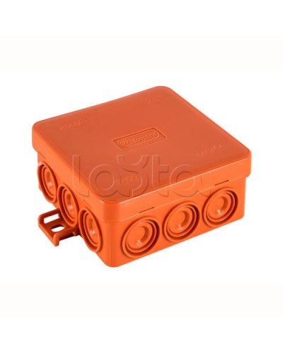 JBL085 Коробка огн. E110, о/п 85х85х38мм, без галогена, 12 вых., IP55, 3P, (0,15-2,5 мм2), цвет оранж. Экопласт (43065HF) в Белгороде Распределительные коробки Pintop.ru