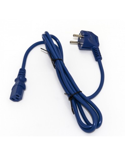 Кабель питания компьютера Hyperline PWC-IEC13-SHM-3.0-BL в Белгороде Патч-корды и пигтейлы Pintop.ru