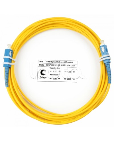 Шнур оптический simplex SC-SC 9/125 SM 5 м LSZH Cabeus FOP(s)-9-SC-SC-5M в Белгороде Патч-корды оптические Pintop.ru
