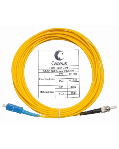 Шнур оптический simplex SC-ST 9/125 sm 15м LSZH Cabeus FOP(s)-9-SC-ST-15m в Белгороде Патч-корды оптические Pintop.ru
