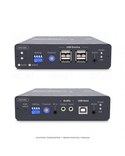 HDMI KVM удлинитель сигнала HDMI SC&T HKM01-4K6G в Белгороде Видеоусилители, Модуляторы, Делители Pintop.ru