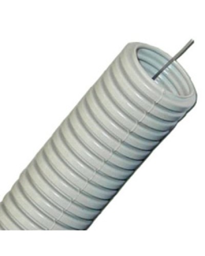 Труба гофрированная ПП тяжелая диам 50 мм, с зондом, без галогена, трудногорючая Экопласт 61150HFR в Белгороде Труба (ОКЛ) Экопласт Pintop.ru