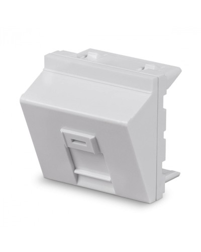 Вставка 45x45 (Mosaic) для 1 модуля формата Keystone Jack, угловая Cabeus (FP-A-45-1M) в Белгороде Модули Keystone Pintop.ru