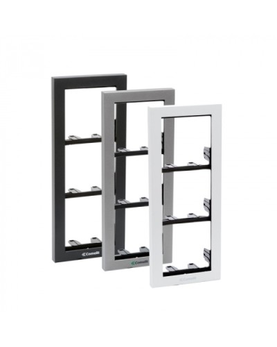 Рамка iKall на 3 модуля, антрацит Comelit в Белгороде Малоабонентные видеодомофоны Pintop.ru