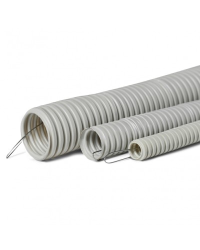 Труба гофр. тяжелая самозатух. ТГТ СЗПВХ(нг) 40 мм с зондом (15 м) ПожТехКабель (710-005) в Белгороде Труба гофрированная Pintop.ru