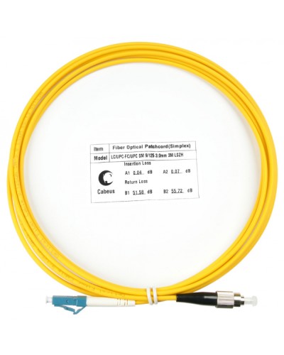 Шнур оптический simplex LC-FC 9/125 SM 3 м LSZH Cabeus FOP(s)-9-LC-FC-3M в Белгороде Патч-корды оптические Pintop.ru