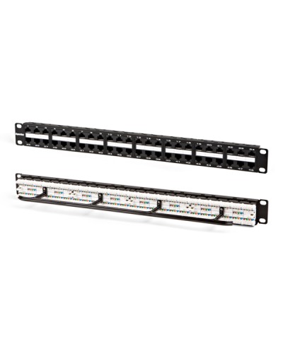 Патч-панель высокой плотности 19, 1U, 48 портов RJ-45, категория 5e Hyperline PPHD-19-48-8P8C-C5e-110D в Белгороде Патч панель Pintop.ru