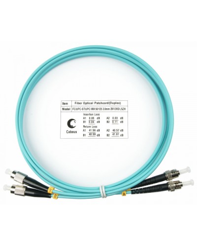 Шнур оптический duplex FC-ST 50/125 mm OM3 2м LSZH Cabeus FOP-50-FC-ST-2m в Белгороде Патч-корды и пигтейлы Pintop.ru