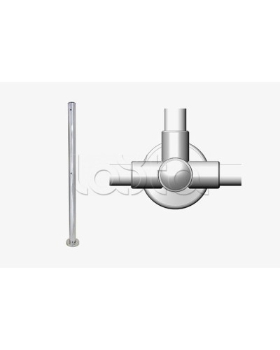 Стойка вертикальная СВ-3Н, нерж (трехсторонняя) в Белгороде Ограждения Pintop.ru