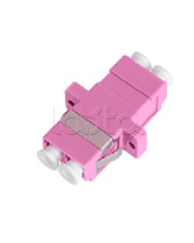 Адаптер NIKOMAX волоконно-оптический, соединительный, многомодовый, стандарта OM4, LC/UPC-LC/UPC, двойной, пластиковый, без шторки, с фланцами, маджента, уп-ка 2шт. NIKOMAX (NMF-OA2M4-FN-LCU-LCU-MG-2) в Белгороде Проходные адаптеры и розетки оптические 