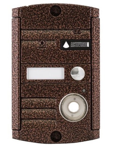 Видеопанель вызывная накладная цветная на 1 абонента Activision AVP-451 (PAL, медь) в Белгороде Вызывные видеопанели малоабонентные Pintop.ru