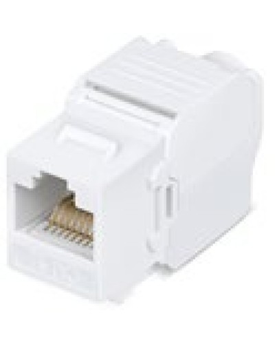 Вставка Keystone Jack RJ-45(8P8C), категория 6, 110 IDC, угол заделки 180 градусов, без инструмента (Toolless), белая в Белгороде Модули Keystone Pintop.ru