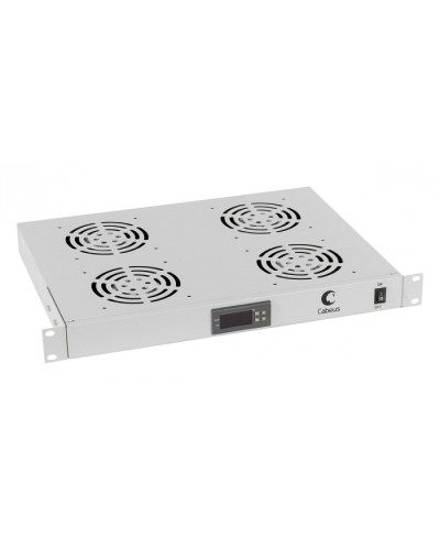 Панель вентиляционная с 4 вентиляторами с цифровым термодатчиком Cabeus JG03t в Белгороде Вентиляторные модули Pintop.ru