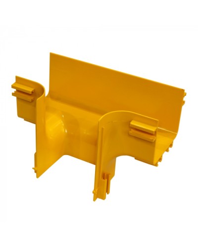 Вертикальный отвод на оптический лоток 120 мм, желтый LANMASTER (LAN-OT120-VT120) в Белгороде Аксессуары для лотков Pintop.ru