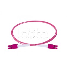 Оптический шнур HD, OM4, 2×50/125, дуплекс LC - дуплекс LC, UNIBOOT PUSH-PULL, 1 м Eurolan (41B-40-LC-LC-01)