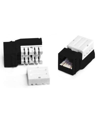 Вставка Keystone Jack RJ-45(8P8C) Hyperline KJNE-8P8C-C6-90-BK в Белгороде Модули Keystone Pintop.ru