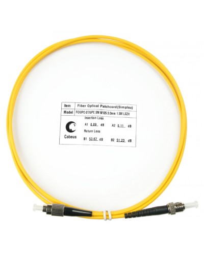 Шнур оптический simplex FC-ST 9/125 sm 1,5м LSZH Cabeus FOP(s)-9-FC-ST-1,5m в Белгороде Патч-корды оптические Pintop.ru